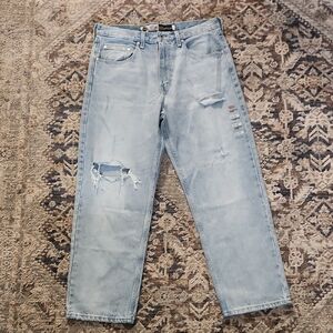 Levi's Silvertab Loose Blue Relaxed Fit Jeans with Distressed Details